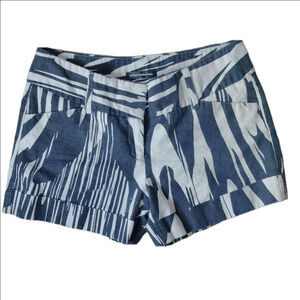 Express Black and White High Waist Shorts with Bold Pattern